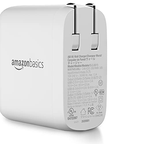 Amazon Basics 30W One-Port GaN USB-C Wall Charger with Power Delivery PD for Tablets & Phones (iPhone 14/13/12/11/X,iPad,Samsung)-White (non-PPS)