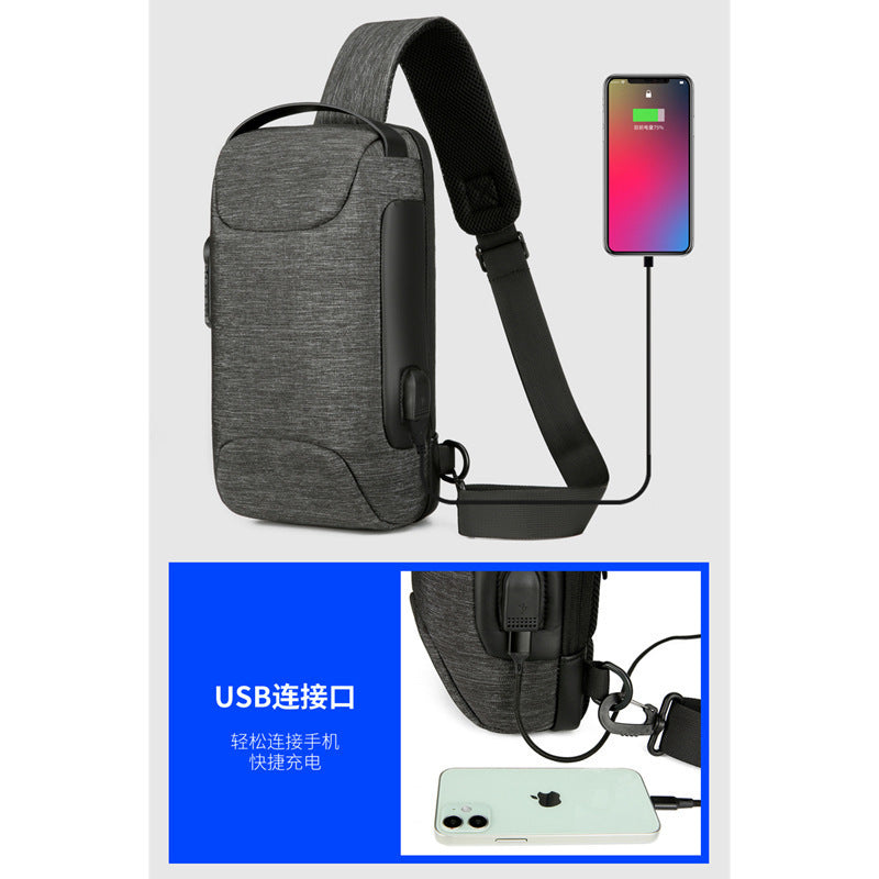 Sling Bag, Waterproof Men's Chest Bag Shoulder Bags