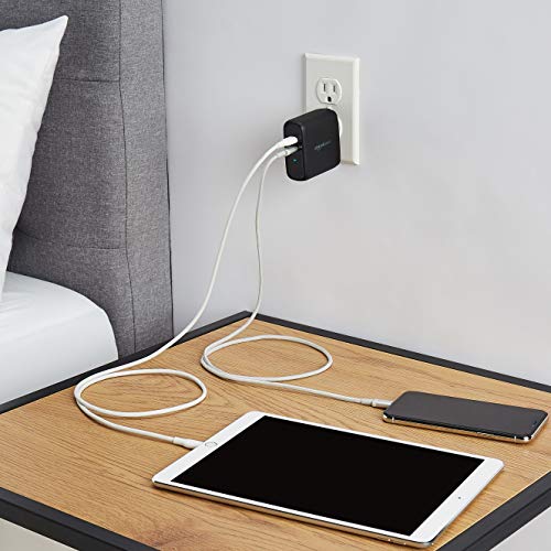 Amazon Basics 30W One-Port GaN USB-C Wall Charger with Power Delivery PD for Tablets & Phones (iPhone 14/13/12/11/X,iPad,Samsung)-White (non-PPS)