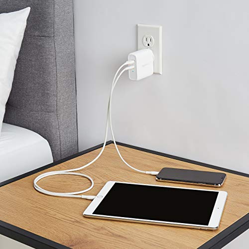 Amazon Basics 30W One-Port GaN USB-C Wall Charger with Power Delivery PD for Tablets & Phones (iPhone 14/13/12/11/X,iPad,Samsung)-White (non-PPS)