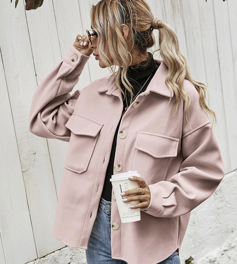 Winter Coat Women Lapel Single-breasted