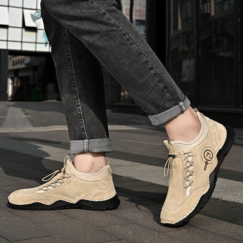 Manual Leather Korean Men's Shoes Factory Direct Sales