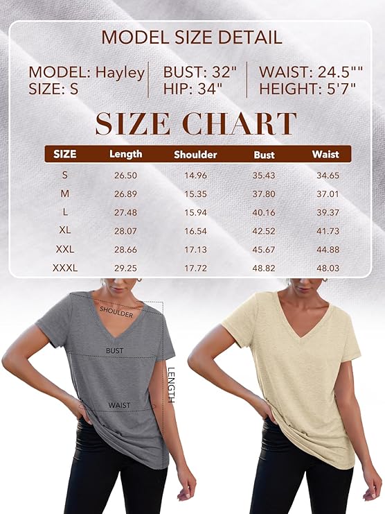AUTOMET T Shirts Short Sleeve V Neck Tees Tops