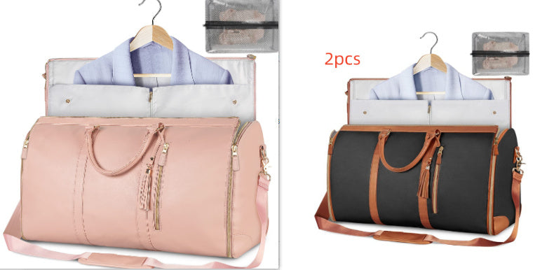Large Capacity Travel Duffle Bag Women's Handbag Folding Suit