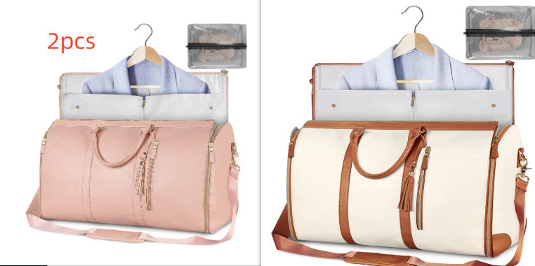Large Capacity Travel Duffle Bag Women's Handbag Folding Suit