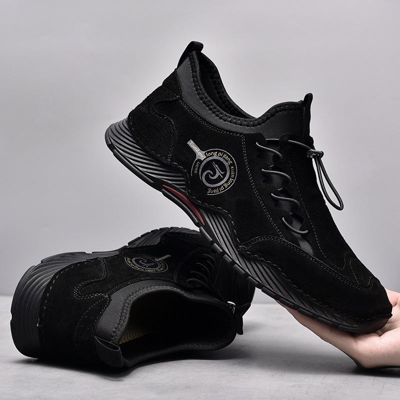 Manual Leather Korean Men's Shoes Factory Direct Sales
