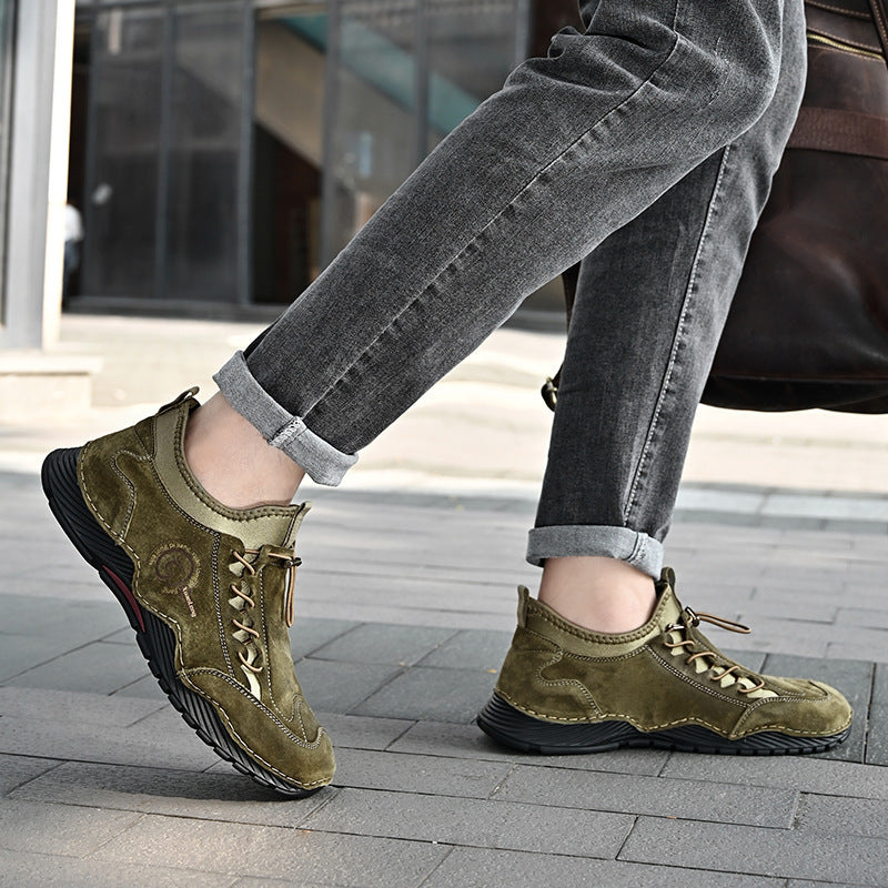 Manual Leather Korean Men's Shoes Factory Direct Sales