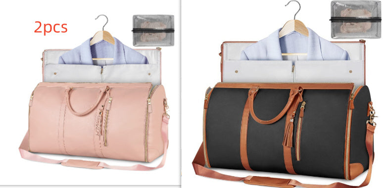 Large Capacity Travel Duffle Bag Women's Handbag Folding Suit