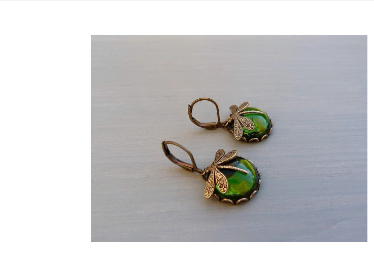 Fashion Jewelry Women's Earrings Hanging Vintage Dragonfly Pendant Earring