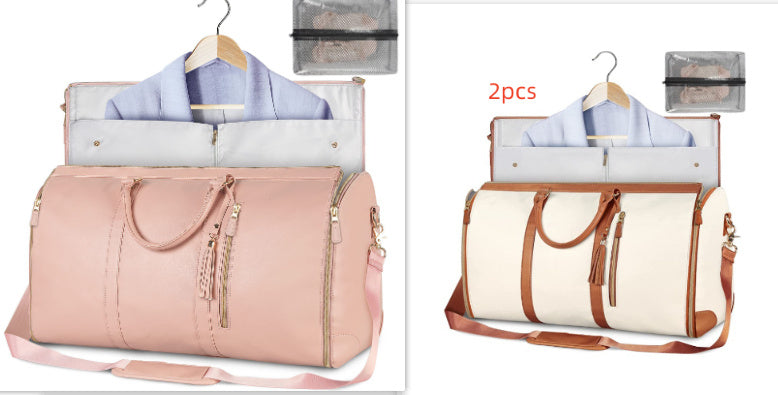Large Capacity Travel Duffle Bag Women's Handbag Folding Suit