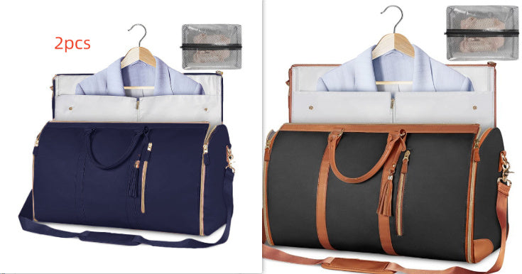 Large Capacity Travel Duffle Bag Women's Handbag Folding Suit