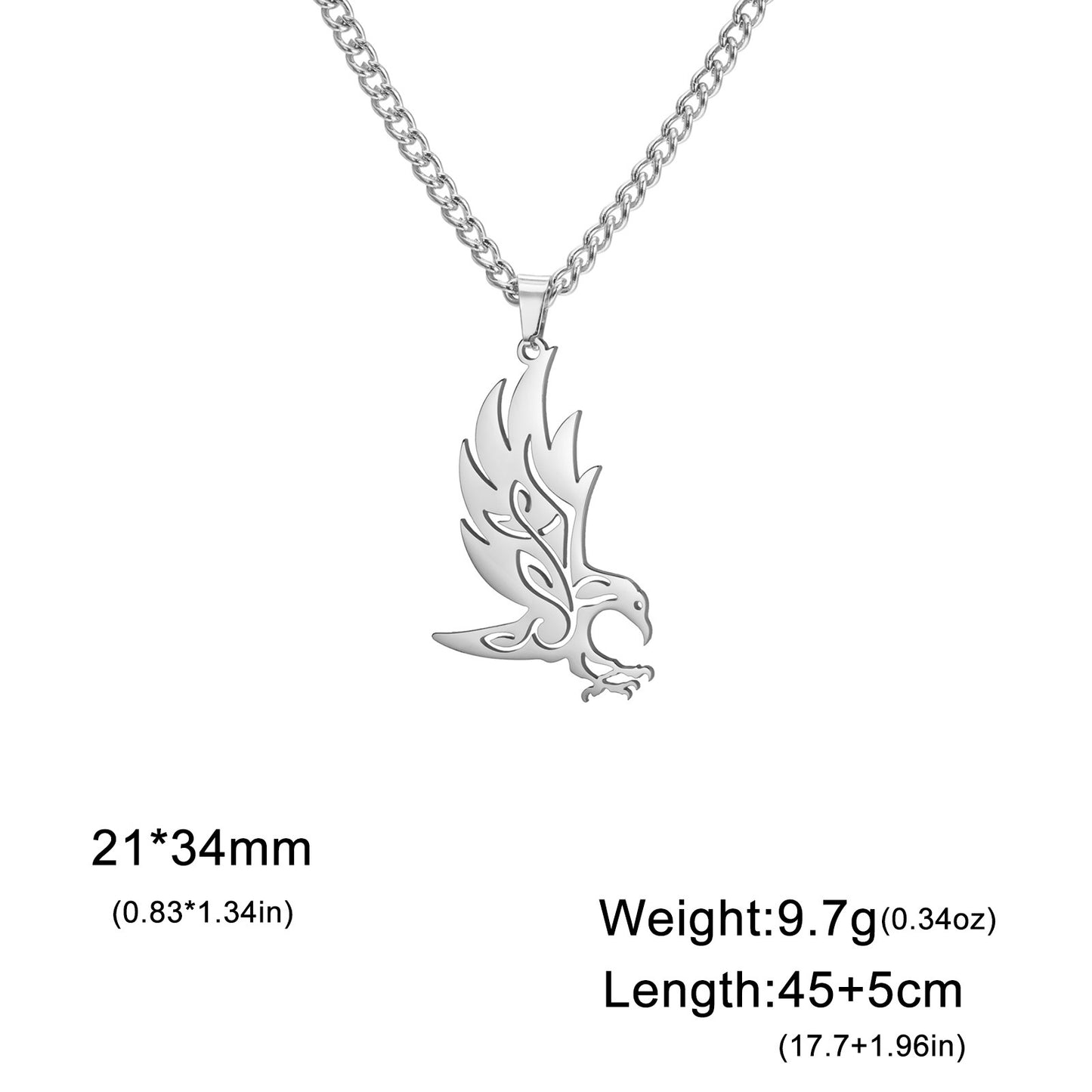 Crow Pendant Welding Chain Stainless Steel Men's And Women's Necklaces