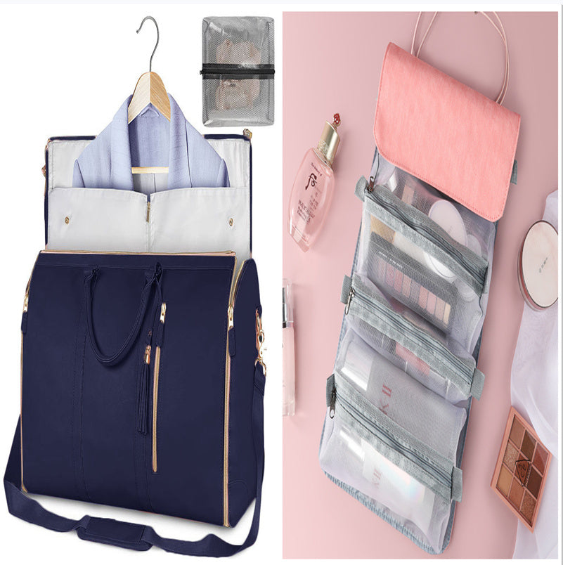 Large Capacity Travel Duffle Bag Women's Handbag Folding Suit