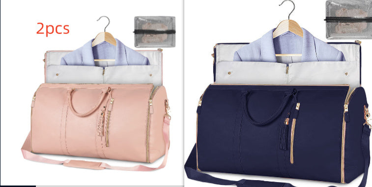 Large Capacity Travel Duffle Bag Women's Handbag Folding Suit