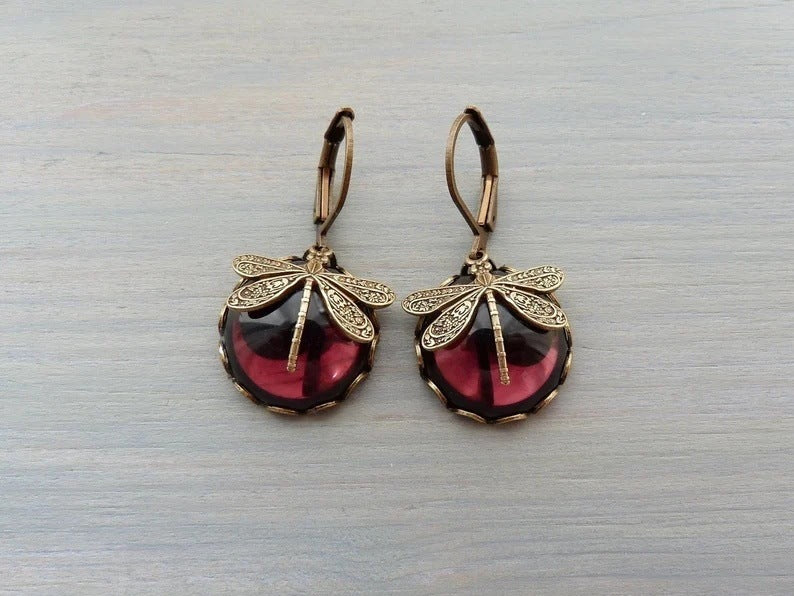 Fashion Jewelry Women's Earrings Hanging Vintage Dragonfly Pendant Earring