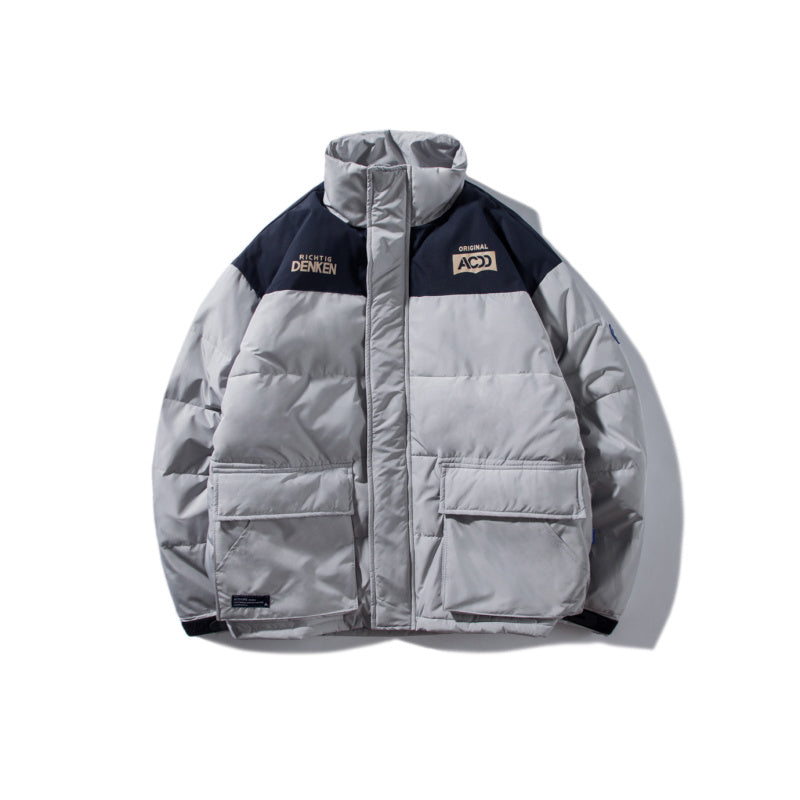 GRACE KARIN Womens Casual High Waist Pencil Pants Boys Winter New Color Matching Thick Padded Jacket Jacket Quilted Jacket Bread Jacket Ins