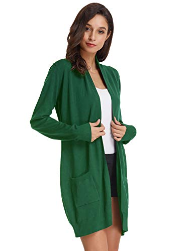 GRACE KARIN Women's Cardigan Sweater Color Block Long Sleeve Casual Long Sleeve Argyle Black S