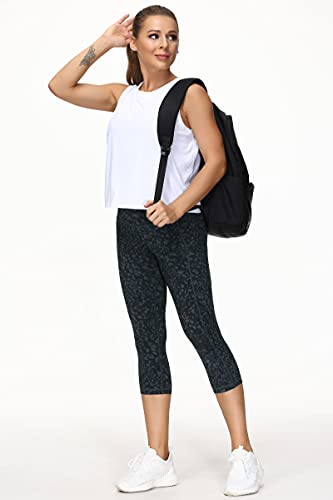 THE GYM PEOPLE Thick High Waist Yoga Pants with Pockets, Tummy Control Workout Running Yoga Leggings for Women (Medium, Black )