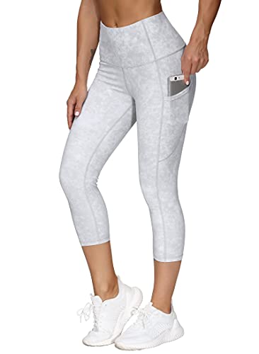 THE GYM PEOPLE Thick High Waist Yoga Pants with Pockets, Tummy Control Workout Running Yoga Leggings for Women (Medium, Black )