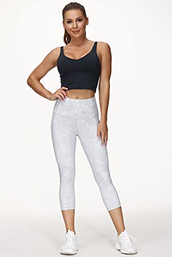THE GYM PEOPLE Thick High Waist Yoga Pants with Pockets, Tummy Control Workout Running Yoga Leggings for Women (Medium, Black )