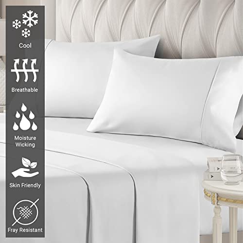 Pizuna 400 Thread Count Cotton Full-Size-Bed-Sheets-Set,