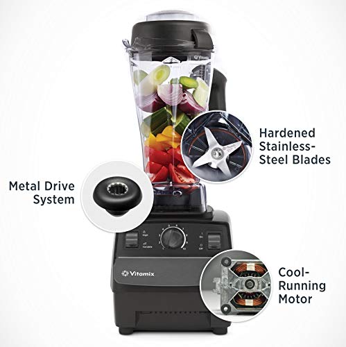 Vitamix 001372 Blender Professional-Grade Container, Self-Cleaning 64 oz, Black