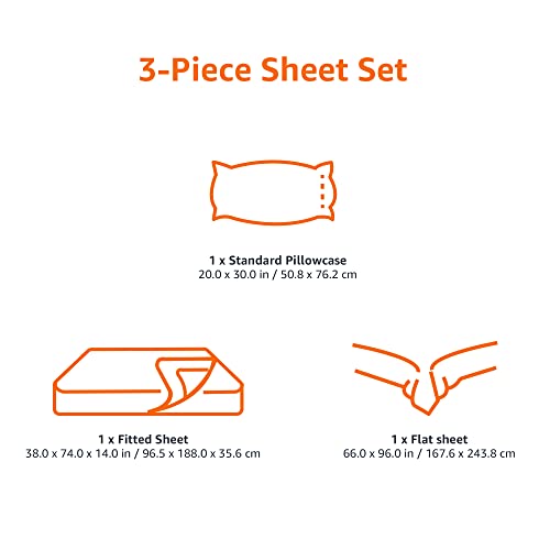 AmazonBasics Light-Weight Microfiber Sheet Set - Full, Black