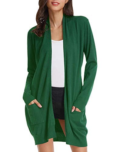 GRACE KARIN Women's Cardigan Sweater Color Block Long Sleeve Casual Long Sleeve Argyle Black S