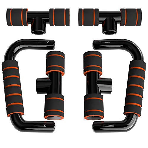 Readaeer Push Up Bars Gym Exercise Equipment Fitness 3 Pair Pushup Handles with Cushioned Foam Grip and Non-Slip Sturdy Structure Push Up Bars for Men & Women(Black)