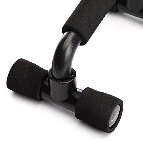 Readaeer Push Up Bars Gym Exercise Equipment Fitness 3 Pair Pushup Handles with Cushioned Foam Grip and Non-Slip Sturdy Structure Push Up Bars for Men & Women(Black)