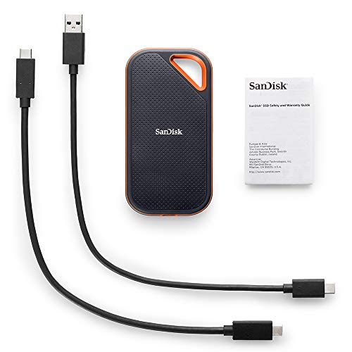 SanDisk 2TB Extreme PRO Portable SSD - Up to 2000MB/s - USB-C, USB 3.2 Gen 2x2 - External Solid State Drive - SDSSDE81-2T00-G25