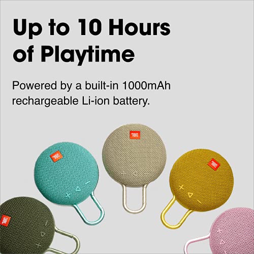 JBL Clip 3 Portable Waterproof Wireless Bluetooth Speaker with up to 10 Hours of Battery Life - Black