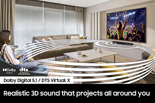 SAMSUNG HW-C450 2.1ch Soundbar w/DTS Virtual X, Subwoofer Included, Bass Boost, Adaptive Sound Lite, Game Mode, Bluetooth, Wireless Surround Sound Compatible (Newest Model),Black