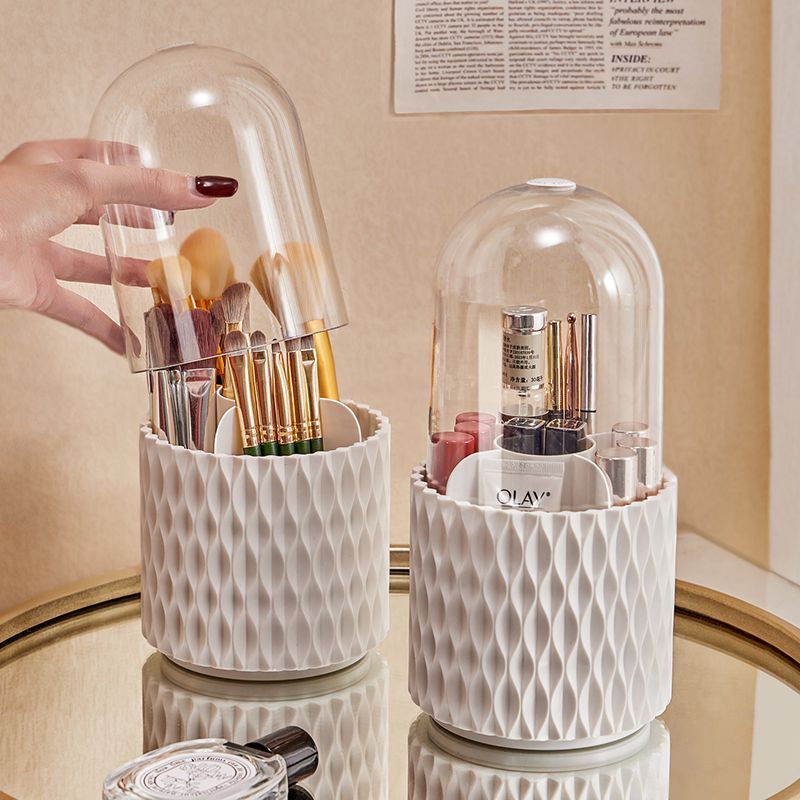 360 Rotating Large Capacity Transparent Makeup Brush