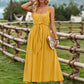 Solid Color Suspender Long Dress Spring And Summer