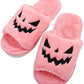 Halloween Shoes Winter Cute Warm Home Slippers Women