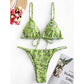 Summer Flowers Print Bikini Sexy Beach Swimming Suit