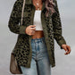 Leopard Print Shirt Coat Fashion Button Long Sleeve Jacket Women