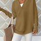 Half Zip Long Sleeve Knit Top