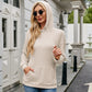 Ribbed Drawstring Long Sleeve Hoodie