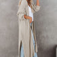 Women's Autumn Leisure Loose Split Long Cardigan Sweater