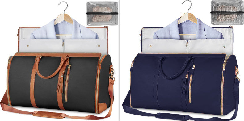 Large Capacity Travel Duffle Bag Women's Handbag Folding Suit