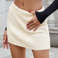 Ribbed Mini Sweater Skirt