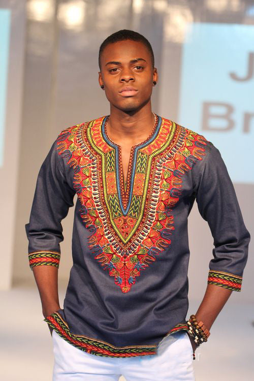 EBAY Explosive Men's Ethnic Print T-shirt