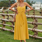 Solid Color Suspender Long Dress Spring And Summer