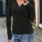 Ladies New Slim Waist Pleated Collar Top