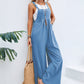 Women Long Bib Pants Overalls Casual Loose Rompers Jumpsuits With Pockets