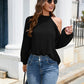 Off-the-shoulder Long Sleeve Crew Neck T-shirt Top Women