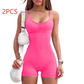 Spaghetti Strap Shorts Jumpsuit Sports Yoga Workout Tight Romper