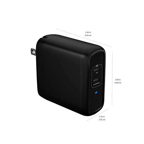 Amazon Basics 30W One-Port GaN USB-C Wall Charger with Power Delivery PD for Tablets & Phones (iPhone 14/13/12/11/X,iPad,Samsung)-White (non-PPS)
